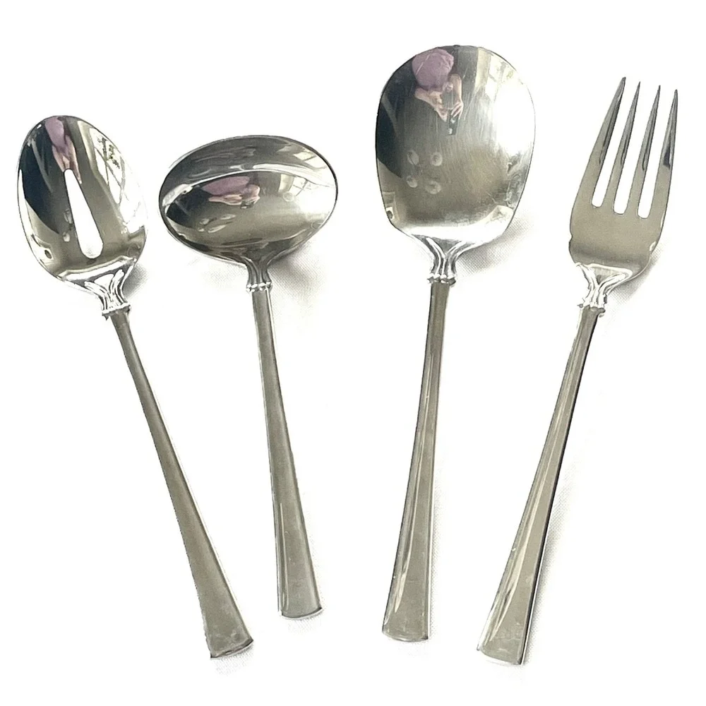 Mikasa Verona 18/8 Stainless Flatware Set Service for 8 + Serving Pieces - 43pcs